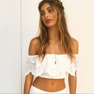 Nightcap Spanish Lace Off The Shoulder Top